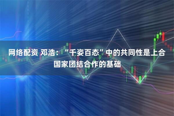 网络配资 邓浩：“千姿百态”中的共同性是上合国家团结合作的基础
