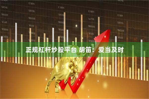 正规杠杆炒股平台 胡笛：爱当及时